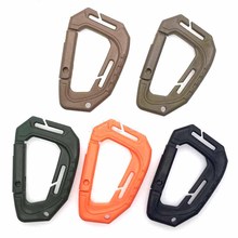 100pcs/pack D Shape 200LB Plastic Snap Clip Carabiner Mountaineering Buckle Outdoor Hanging Keychain Hook Climbing Accessories 2024 - buy cheap
