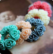 30mm European Resin Flower Cameo pendants,mix colors Resin Flower,resin Flower vintage pendants,DIY resin beads Craft jewelry 2024 - buy cheap