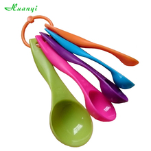 5pcs  Measuring Cups And Measuring Spoon Scoop Silicone Handle Kitchen Measuring Tool 2024 - buy cheap