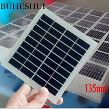 BUHESHUI модуль солнечной батареи Стекло ламинированный 2 Вт 9 В Солнечная Панель зарядное устройство поликристаллический 135*125 мм 10 шт Бесплатная доставка 2024 - купить недорого