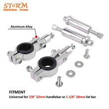 Motorcycle 7/8" 22mm 11/8" 28mm Handlebar Fat Bar Hand Guards Clamps Bolts Screws Aluminum Components Mount Kit 2024 - buy cheap