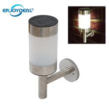 Stainless Steel LED Solar Powered Wall Lamp Garden Fence Light Outdoor Path Landscape Secuity Sensor Lamp 2024 - buy cheap