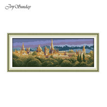 Joy Sunday Cross Stitch Oxford Landscape Cross Stitch Patterns Printed Canvas Fabric DMC Cross Stitch Sets For Embroidery Kits 2024 - buy cheap