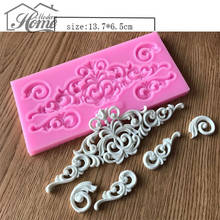 1pcs Flower Lace Border Silicone Mold Cutting Dies 3D Craft  Fondant Chocolate Mold Cake Decorating Tools Bakeware DIY 2024 - buy cheap