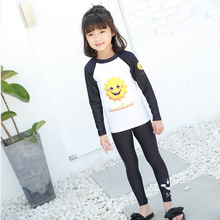 Bikini Girls Kids 2019 Child Swimwear For Children Winnie Bear New Drying Long Sleeve Pants Private Swimsuit Animal Polyester 2024 - buy cheap