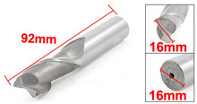 HSS-AI Milling Cutter Tool Straight End Mill 16mm x 16mm x 32mm x 92mm 2 Flutes 2024 - buy cheap