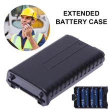 Caixa de armazenamento de bateria estendida, 6 aaa para baofeng uv5r 5ra b c d 5re plus, rádio em dois sentidos 2024 - compre barato