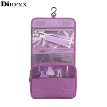 DIHFXX-neceser de viaje con cremallera para mujer, bolsa de maquillaje de gran capacidad, de poliéster, organizador de almacenamiento, de baño 2024 - compra barato