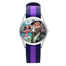 Relógio de pulso estilo moana, relógios de pulso de quartzo da moda para mulheres, meninos, meninas, estudantes, crianças, de nylon 2024 - compre barato