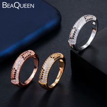 BeaQueen-anillos de boda con circonita cúbica, joyería fina con diseño de serpiente, Zirconia, circonita, pavimento, Cobra, R088 2024 - compra barato