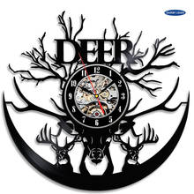 NEW 12 "Deer Geometric Shape Clock Quartz Wall Clock For Kids Batman wall clock reloj 3D Hanging Watches Duvar Saat 2024 - buy cheap