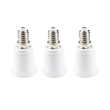 3pcs/lot E14 to E27 conventor lamp Holder Screw Base adapter white Socket for bulb Lamp LED Light fast ship Q 2024 - buy cheap