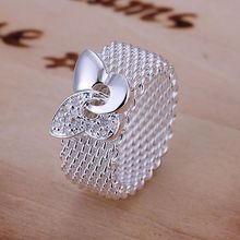 JZR071 Wholesale silver plated ring, Factory price trendy fashion 925 stamped jewelry, Butterfly Web Ring /acsaitza 2024 - buy cheap