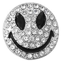 10pcs/lot New Snap Button Jewelry Rhinestones Cute Smiling Face Metal Snap Buttons fit 18mm Snap Bracelet Bangles For Women 2024 - buy cheap