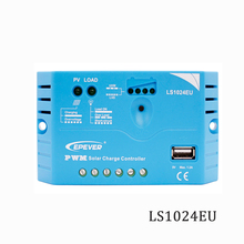 LS1024EU 10A 12V 24V Контроллер заряда солнечной батареи Epsolar PWM PV 100W 18V регуляторы зарядного устройства 5V USB порт 2024 - купить недорого