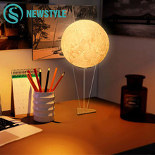 Creative 3D Print LED Moon Night Light RGB LED Moon Lamp Novelty Light for Bedroom Bookcase Home Decoration Christmas Gift 2024 - buy cheap