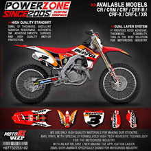 PowerZone Custom Team Graphics Backgrounds Decals 3M Stickers Kit For HONDA CRF250R 2014-2017 CRF450R 2013-2016 102 2024 - buy cheap