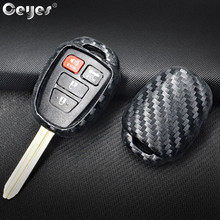 Ceyes Car Styling Key Fob 2 3 4 Remotes Carbon Fiber Covers Case For Toyota RAV4 Camry Corolla Highlander Prius Auto Accessories 2024 - buy cheap