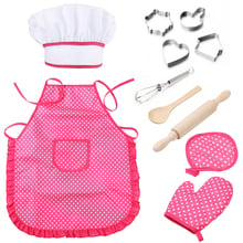 Kids Play Girl Pretend Play Tableware Sets Toys Kitchen Cooking Simulation Miniature apron Kitchen Toys set for children Gifts 2024 - buy cheap