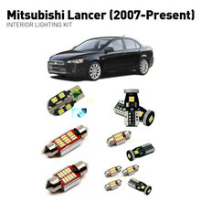 Светодиодные интерьерные лампы для mitsubishi lancer 2007 + 6 шт. светодиодные лампы для автомобилей комплект освещения автомобильные лампы Canbus 2024 - купить недорого