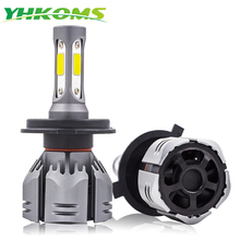 YHKOMS H7 H11 H1 H3 9005 9006 COB Car LED Headlight Bulbs H4 Hi-Lo Beam 3000K 4300K 6500K 8000K 880 881 H27 Auto LED Lamp 12V 2024 - buy cheap