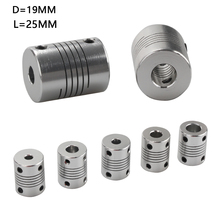 Junção flexível para eixo da mandíbula do motor, acoplamento, 5mm a 8mm, od 19x25mm, atacado, dropshipping, 3/4/5/6/6, 35/7/8/10mm, 1 peça 2024 - compre barato