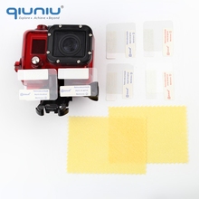 QIUNIU For GoPro Accessroies 6pcs Professional Lens Protector Film + 2pcs Cleaning Cloth for GoPro Hero 3 3+ 4 Camera 2024 - buy cheap