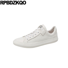 European Runway Men Shoes Brand Casual Genuine Leather White Spring Luxury Real Popular Sneakers High Quality Trainers Skate 2024 - buy cheap