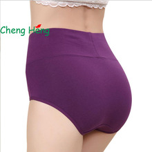 CHENG HENG Autumn And Winter Fashion New Underwear Women's Cotton No Trace High Waist Tummy Hip Big Size Briefs 2024 - buy cheap