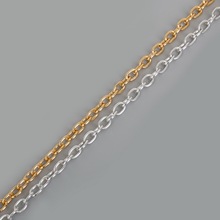 Cadena de aluminio en forma de O chapada en plata/oro oscuro para collar, pulsera, accesorios de joyería DIY y fabricación artesanal, novedad de 2016 2024 - compra barato