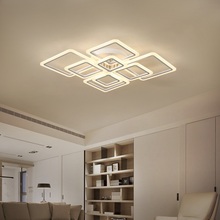 Luminária de teto em acrílico com led, armação suspensa, grande, de luxo, para sala de estar, sala de jantar, quarto, escritório 2024 - compre barato