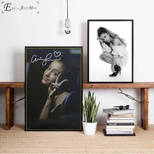 Pintura impresa en lienzo para decoración del hogar, carteles e impresiones de arte para sala de estar, fotos, retrato de Ana Grande 2024 - compra barato