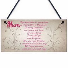 Meijiafei Mum I Love You More Each Day Hanging Plaque Mothers Day Sign Cute Mums Sign Poem 10" x 5" 2024 - buy cheap