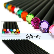 12Pcs/Set Pencil Hb Diamond Color Pencil Stationery Items Drawing Supplies Cute Pencils For School Basswood Office School Cute 2024 - buy cheap