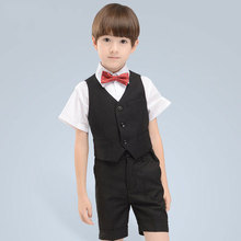 Conjunto de roupas infantis uniformes de verão, 4 unidades, para meninos, meninas, crianças, uniformes, escola 2024 - compre barato