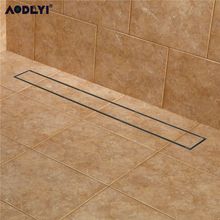 Aodeyi 304 ralo de aço inoxidável 60cm, retangular linear anti-odor para dreno de chão, banheiro, ferragens, chuveiro invisível 11-208 2024 - compre barato