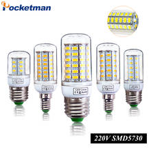 E27 LED Lamp E14 LED Light 220V LED Bulb 24/36/48/56/69LEDs Corn Light SMD 5736 Lampada No Flicker light for Home Decoration 2024 - buy cheap