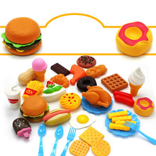 Kids Pretend Play Kitchen Children Cooking Food Simulation Food Hamburger Model Toy Set 2024 - buy cheap