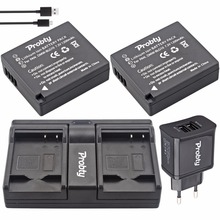 Bateria dmw blg10 + carregador usb duplo, 2 peças de carregador para panasonic 2024 - compre barato