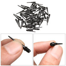 100Pcs 27mm Black Darts Shafts Soft Tips  Professional Plastic Thread Replacement Accessories Gadgets 2BA Size For Darts Gaming 2024 - buy cheap