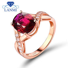 NEW!!! Fantastic Natural Tourmaline Ring With Diamond In 18Kt Rose Gold Engagement Jewelry  WU264 2024 - buy cheap
