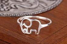Shuangshuo New Fashion Couple Jewelry Vintage Animal Rings for Women Cute Elephant Rings for Lovers Wedding Gift Size 7 2024 - buy cheap