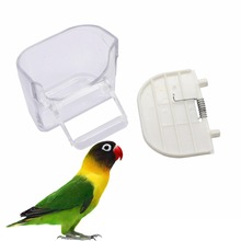 Plastic Bird feeders with lid Bird cage accessories Parrot Pigeon Bird Feeding supplies Prevent splashing Food box 2 Pcs 2024 - buy cheap