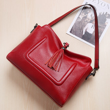Women Shoulder Bags Female Messenger Bags Totes Handbags Fashion Tassel Pendant High Quality Cowhide Shopping Bag 2024 - buy cheap