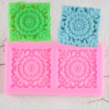 Lace Flowers Texture Silicone Square Mat DIY Cake Fondant Decorating Mould Bakeware Lace Mold Kitchen Baking Tools 2024 - buy cheap