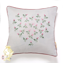 NEW Chinese embroidery cotton Pure handmade rose flowers gifts fashion pillow cushion jc023 2024 - buy cheap