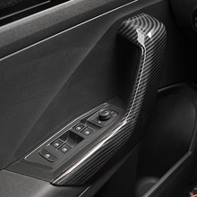 Carbon Fiber Style Car Door Armrest Handle Decoration Trim Cover For Volkswagen VW T-Roc TROC 2017 2018 2019 Car Stickers ABS 2024 - buy cheap