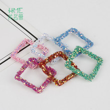 10pcs 25mm Handmade Charms Glitter Sequins Decoration Square Charms Pendants for DIY Earring Fashion Jewelry Craft 2024 - buy cheap