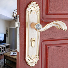 European amber white handle bedroom door lock mechanical integrated molding indoor wooden door lock 2024 - buy cheap