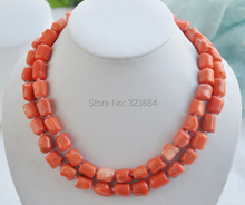 natural 36" 13x15mm massive pink coral bead NECKLACE 2024 - buy cheap